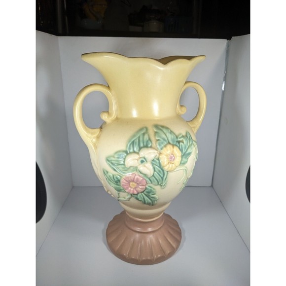 Vintage Hull Art USA Pottery Wildflower W-14 10 1/2" Vase Yellow Pink Green - Picture 11 of 15